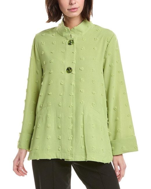 Lemon Grass Green Front Buttoned Jacket