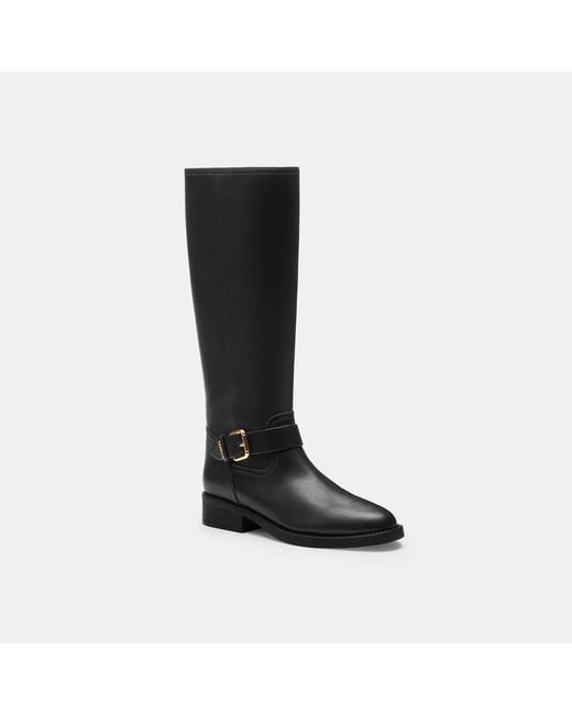 COACH Black Extended Calf Riding Boot