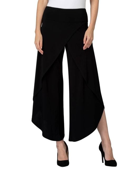 Joseph Ribkoff Black Overlay Pull On Pant