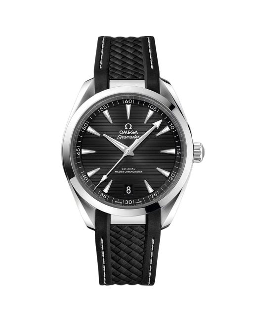 Omega Metallic Aqua Terra Black Dial Watch for men