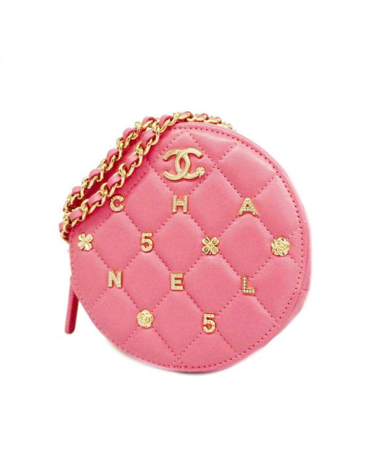 Chanel Pink Leather Shoulder Bag (pre-owned)