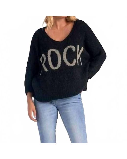 Elan Black Rock V-Neck Sweater