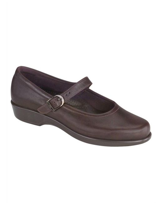 SAS Maria Mary Jane Shoe Medium in Brown Lyst