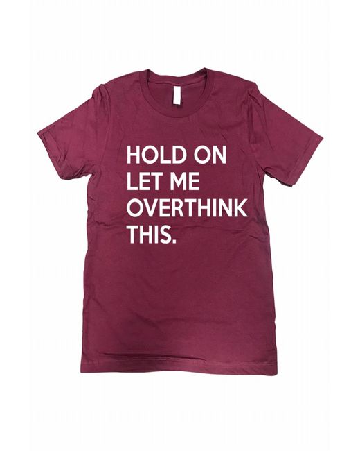 Urban Outfitters Red Hold On Let Me Overthink This Tee