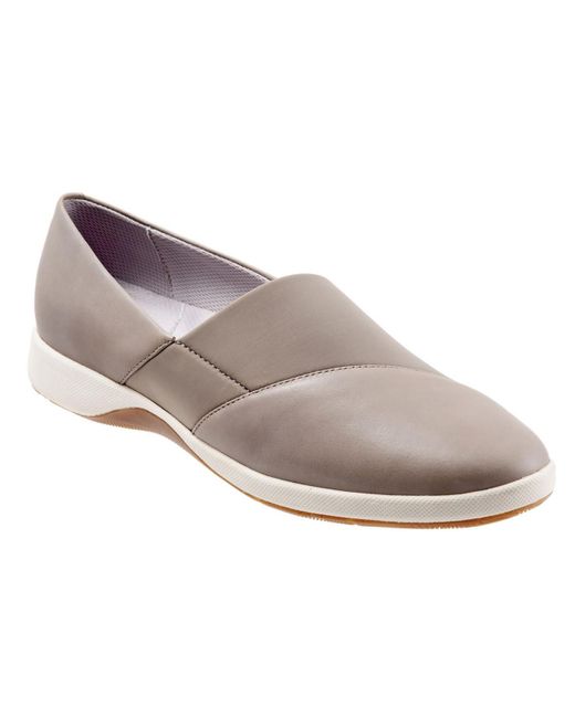 Softwalk® Gray Hanna Almond Toe Comfy Flat Shoes