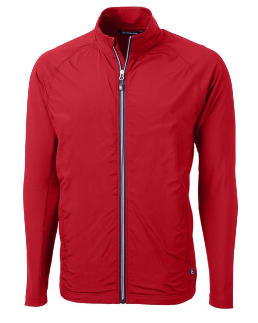 Cutter & Buck Red Adapt Eco Knit Hybrid Recycled Full Zip Jacket for men