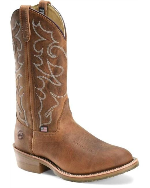 Double H Boot Brown Dylan Ice Work Western Boots for men