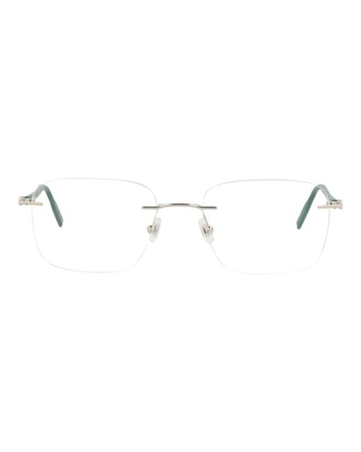 Montblanc Metallic Square-Frame Metal Optical Frames for men