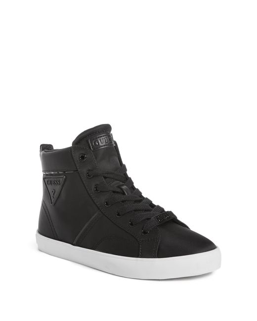 guess black high top sneakers
