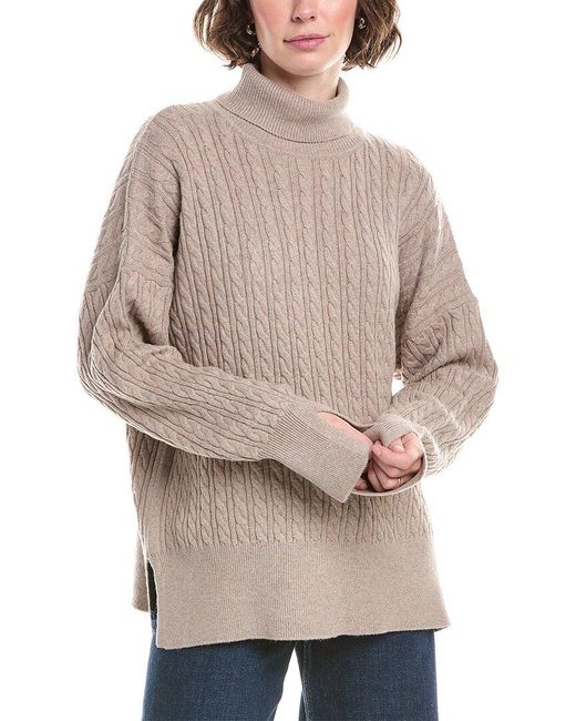 Splendid Gray Oakley Turtleneck Wool-Blend Sweater