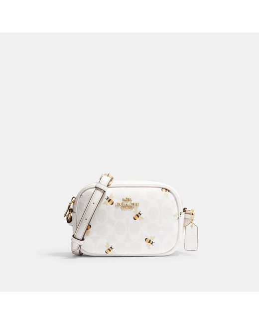 Coach white mini bag hot sale