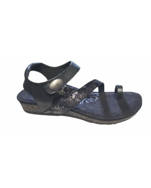 Aetrex Black Georia Sandal