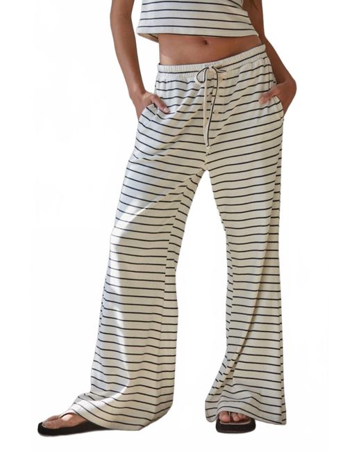 By Together Black Striped Lounge Pant