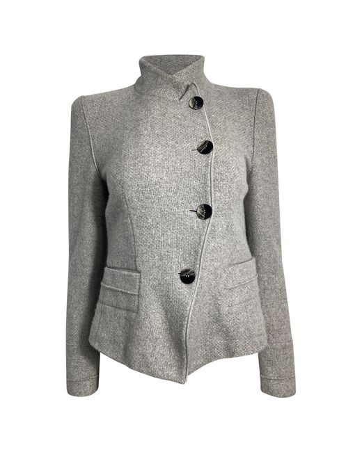 Giorgio Armani Gray Asymmetric Jacket