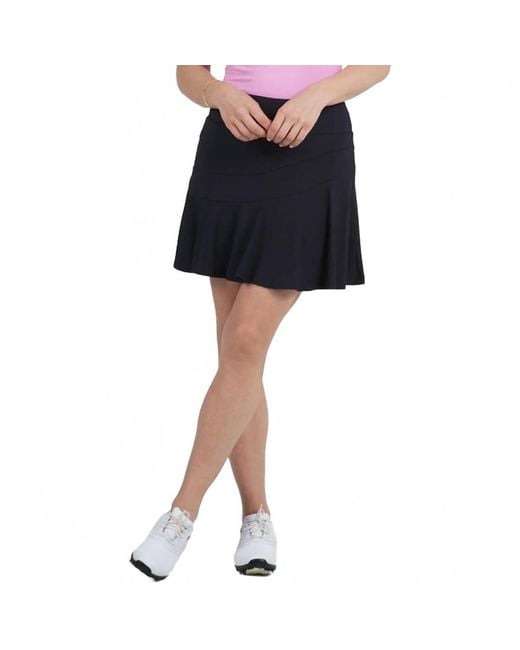 IBKUL Black Flounce Mini Skort