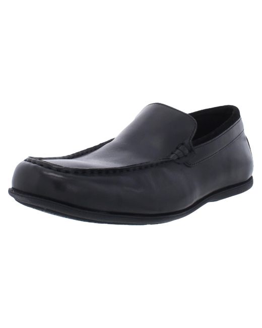 Rockport Thatcher Slipon Leather Slip On Loafers in Black for Men Lyst