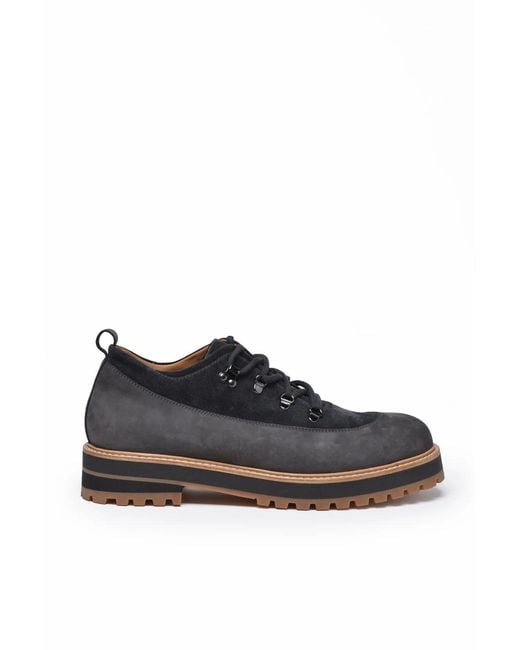 Eleventy Black Hiking-Inspired Suede Booties for men