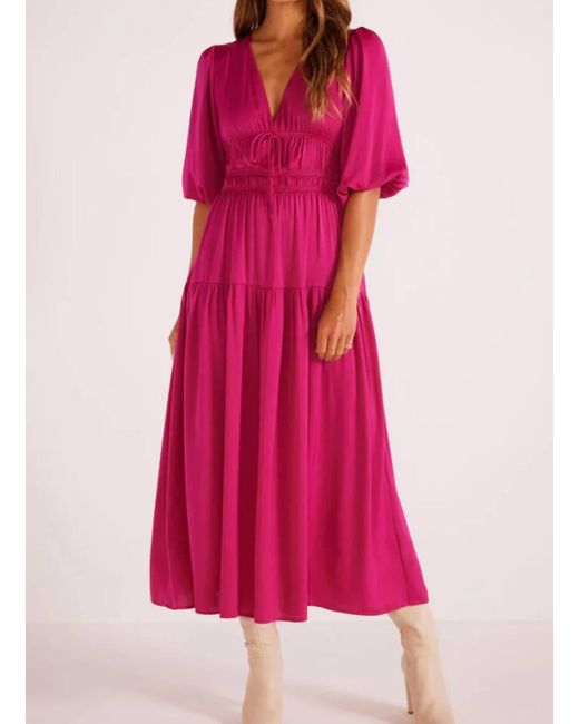 MINKPINK Pink Safira Midi Dress
