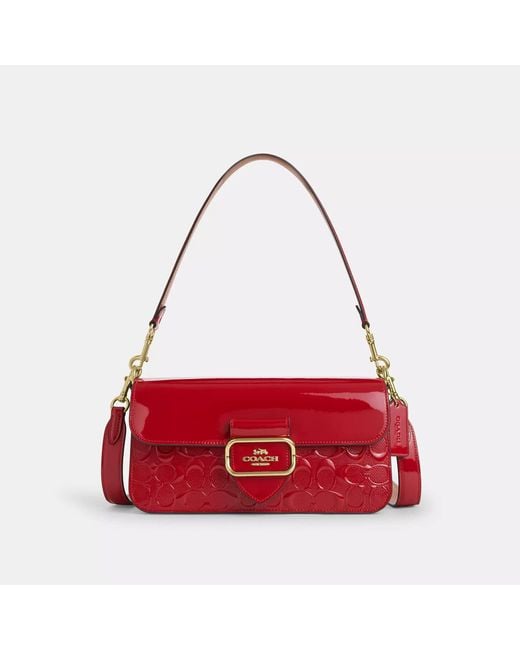 COACH Morgan Shoulder Bag in Red | Lyst