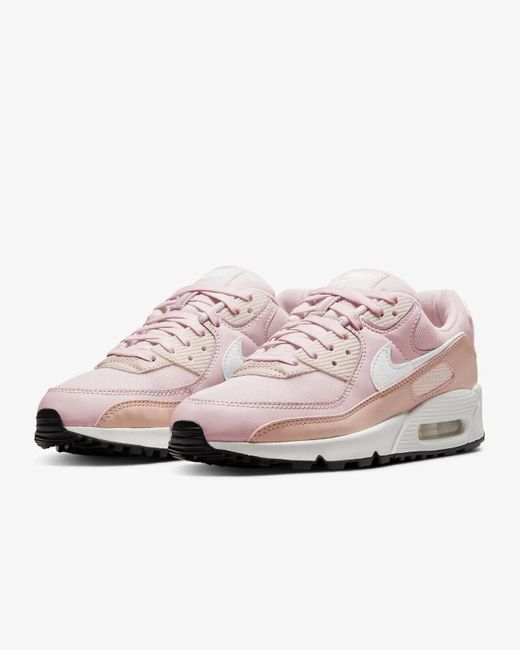Nike Pink Air Max 90 Dh8010-600 & White Running Sneaker Shoes Fnk164
