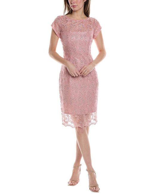 Adrianna Papell Pink Sheath Dress