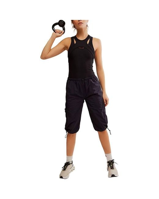 Free People Blue Break It Down Onesie