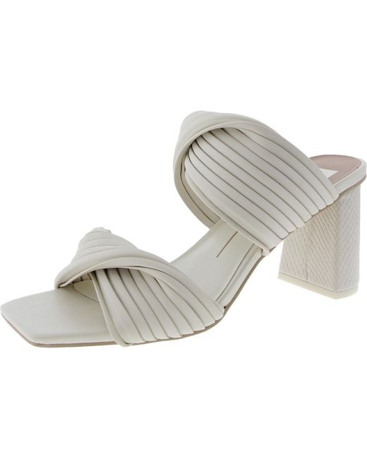 Dolce Vita Gray Laceless Faux Leather Mule Sandals