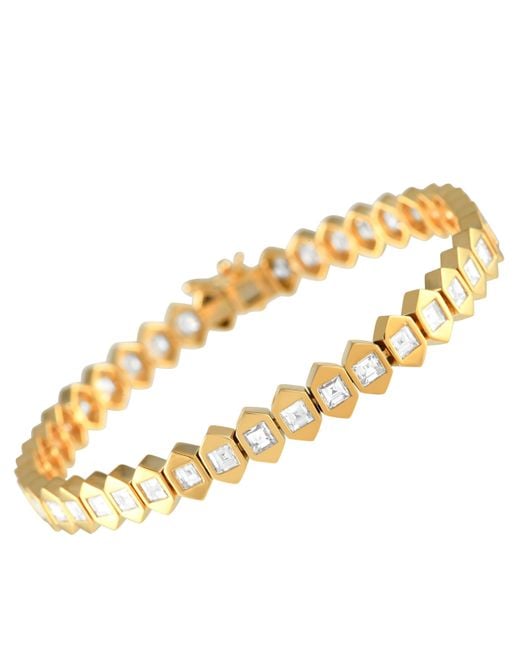 Non-Branded Metallic Lb Exclusive 18k Yellow 7.0ct Diamond Bracelet Alb-18602-y