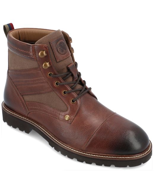Thomas & Vine Brown Feron Cap Toe Ankle Boot for men