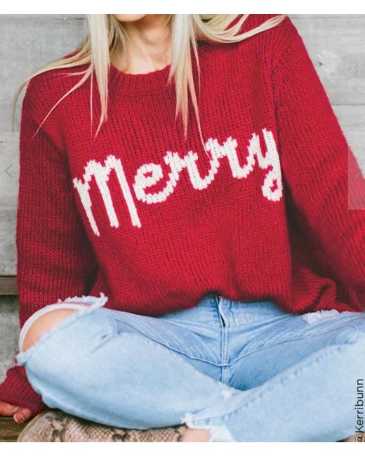 Wooden Ships Red Merry Sweater