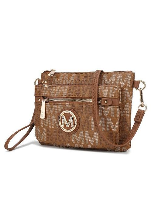 Fashnzfab Brown Camren M Signature Crossbody Bag
