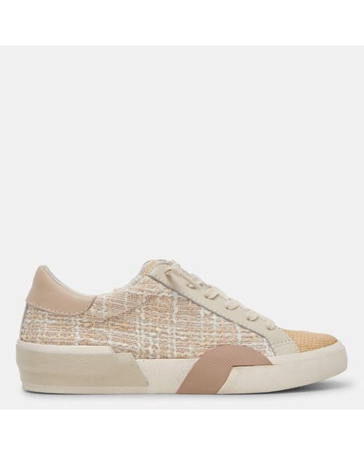 Dolce Vita Natural Zina Sneakers Beige Woven