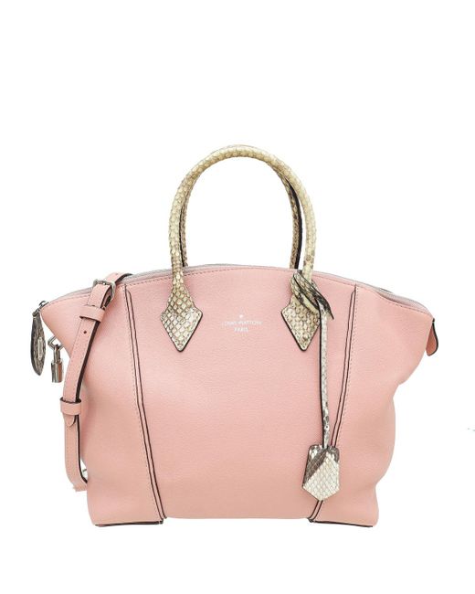 Louis Vuitton Pink Bicolor Soft Lockit Tote Bag