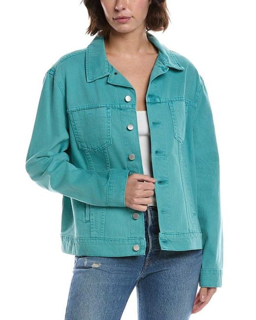 L'Agence Blue Mack Oversized Jacket