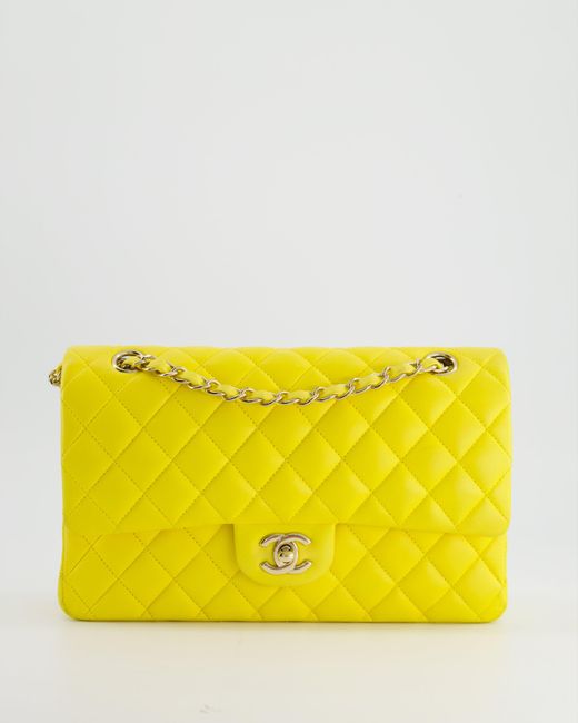 Chanel Yellow Canary Medium Classic Double Flap Bag