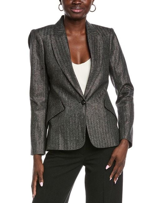 L'Agence Gray Chamberlain Wool-Blend Blazer