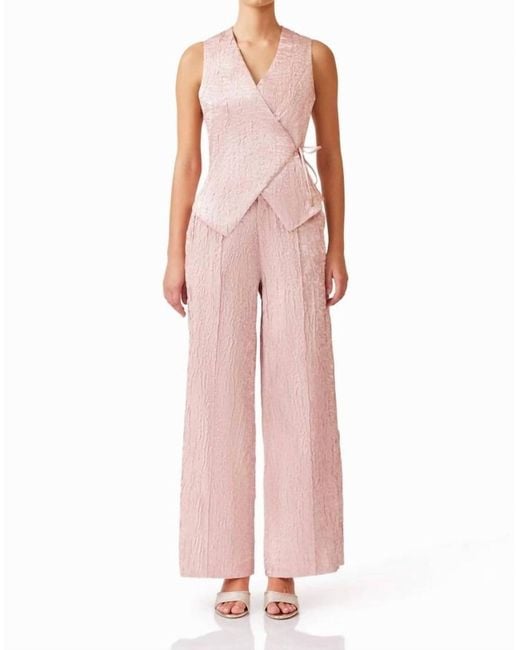 Elliatt Pink Josephine Wide Leg Pants