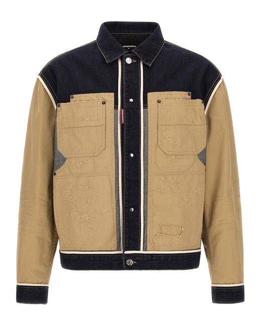 DSquared² Blue ² Cotton Jacket for men