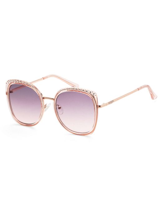Guess 56mm Pink Sunglasses Gf0381-72t