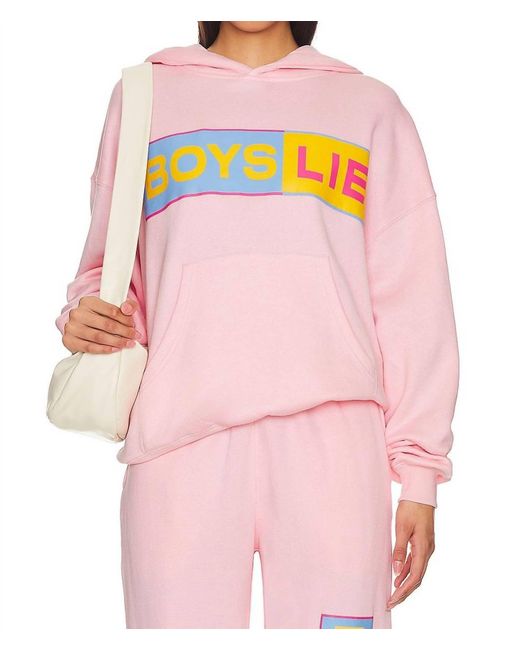 Boys Lie Women's Pink Better Half Boyfriend Hoodie