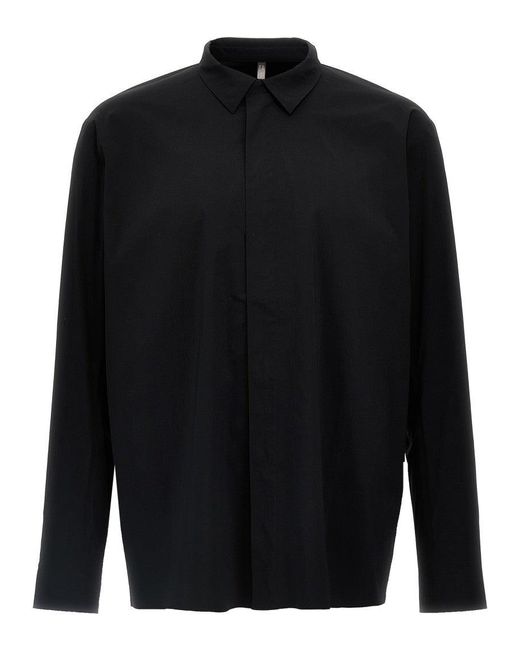 Veilance Black Metry Ls' Shirt for men