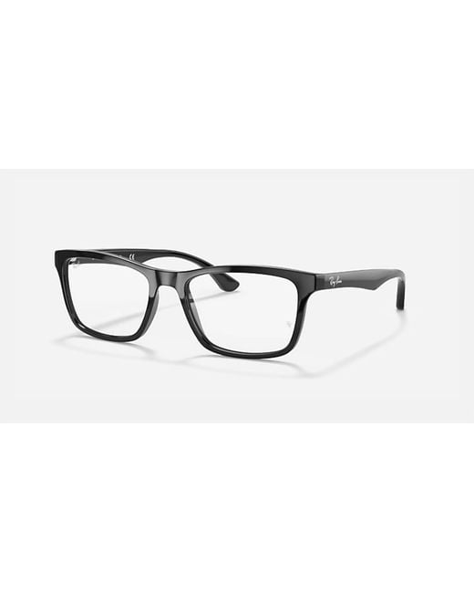 Ray-Ban Black Square Optic Eyeglasses for men