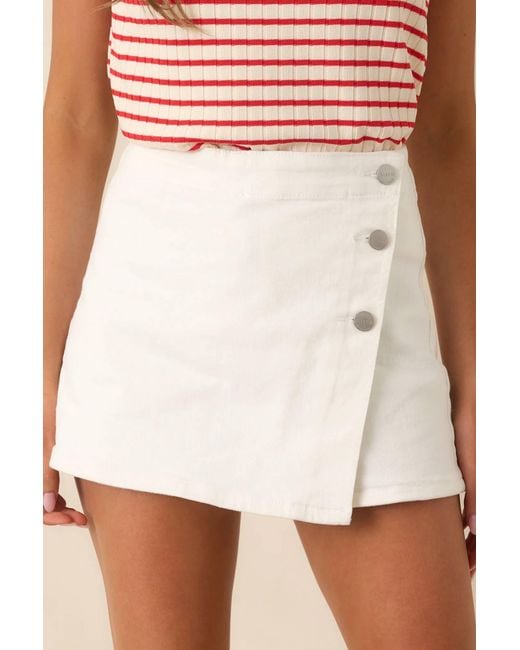 Risen White Reese Mini Skort