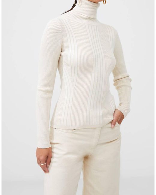 French Connection Natural Mari Roll Neck Jumper Sweater