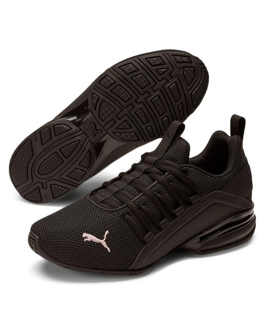 PUMA Black Axelion Mesh Performance Workout Athletic And Training Shoes