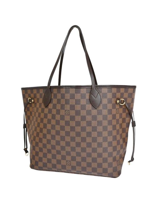 Louis Vuitton Brown Neverfull Mm Canvas Shoulder Bag (pre-owned)