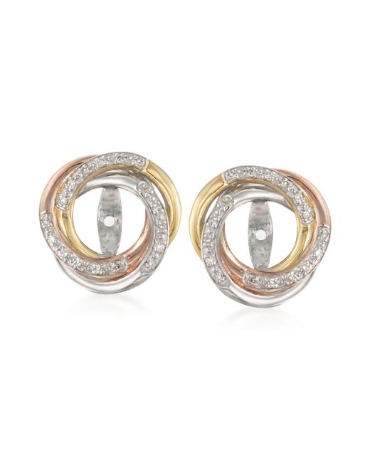 Ross-Simons Metallic Diamond Swirl Earring Jackets