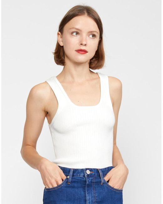 Cynthia Rowley Andy Rib Knit Tank Top 