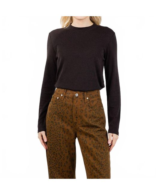 Repeat Cashmere Black Wool Blend Crew Top