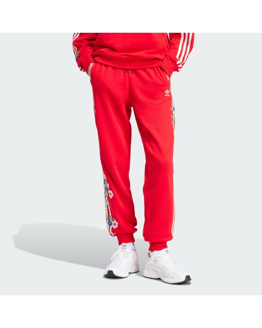 Adidas Red Graphics Floral joggers